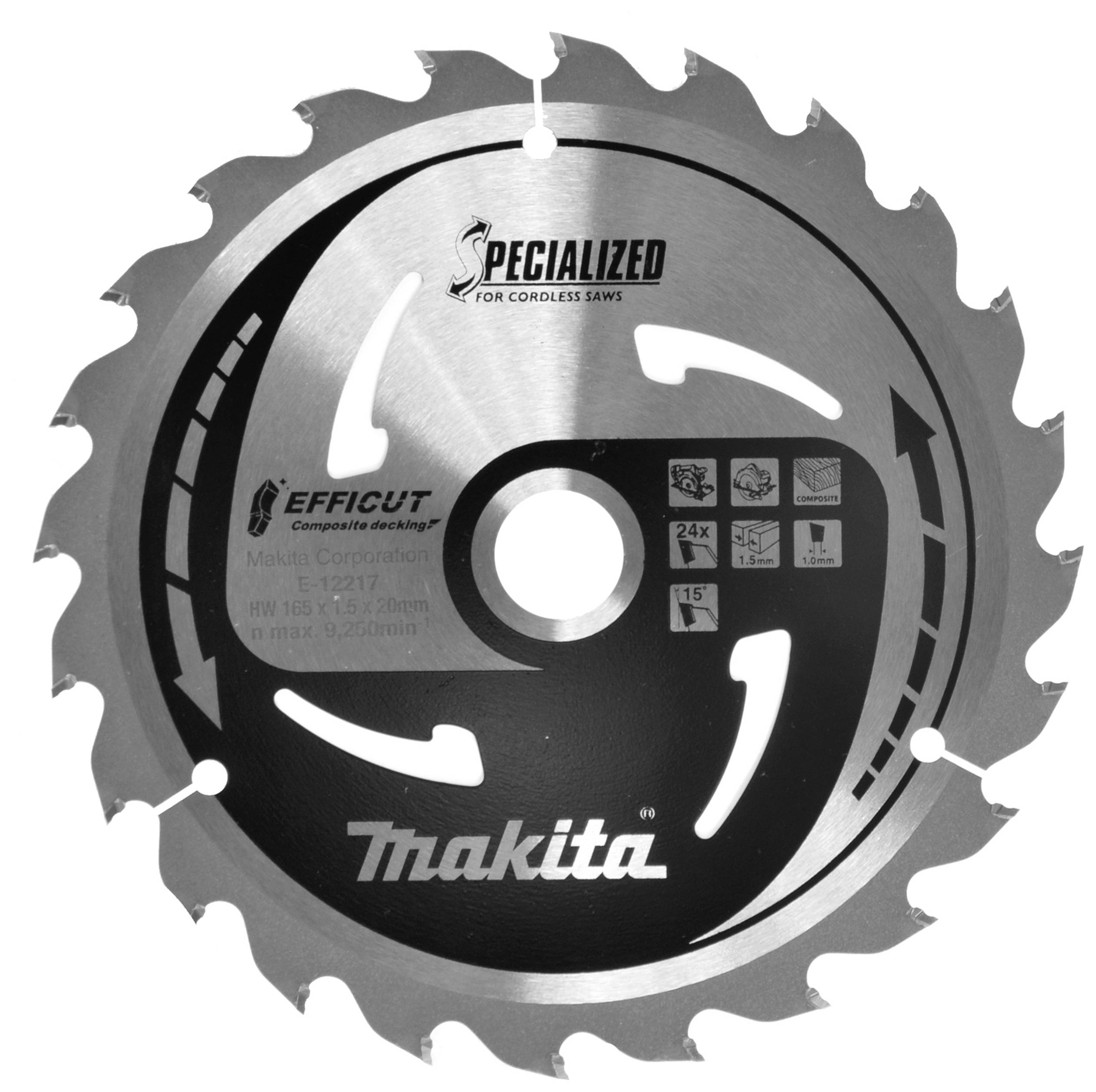Makita E-12217 E-12217 Körfűrészlap 165 x 20 x 1.5 mm Fogak száma (collonként): 24 1 db