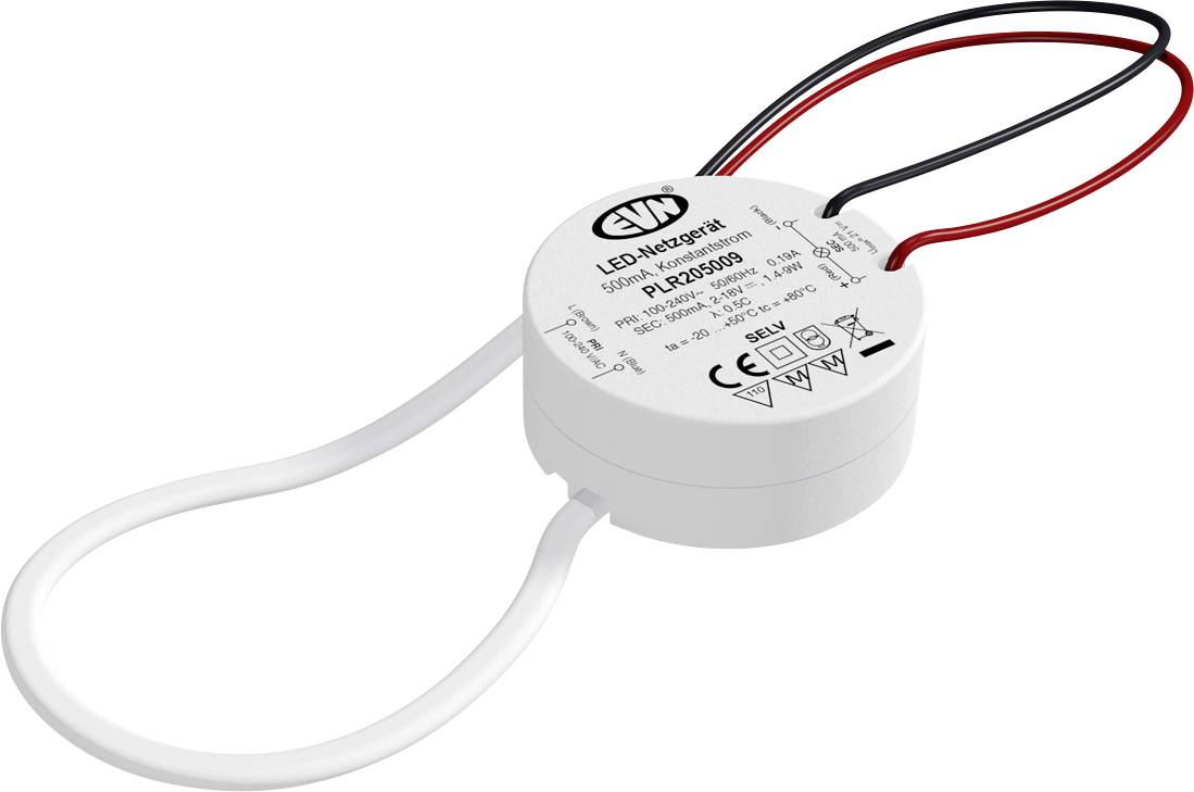 EVN PLR205009 LED meghajtó Állandó áramú 500 mA Bútorhoz alkalmas 1 db
