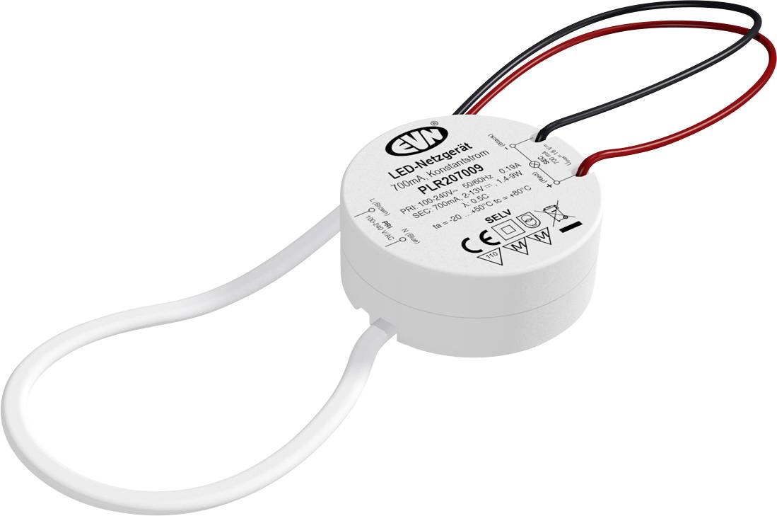 EVN PLR207009 LED meghajtó Állandó áramú 700 mA 0 V Túlterhelés elleni védelem 1 db