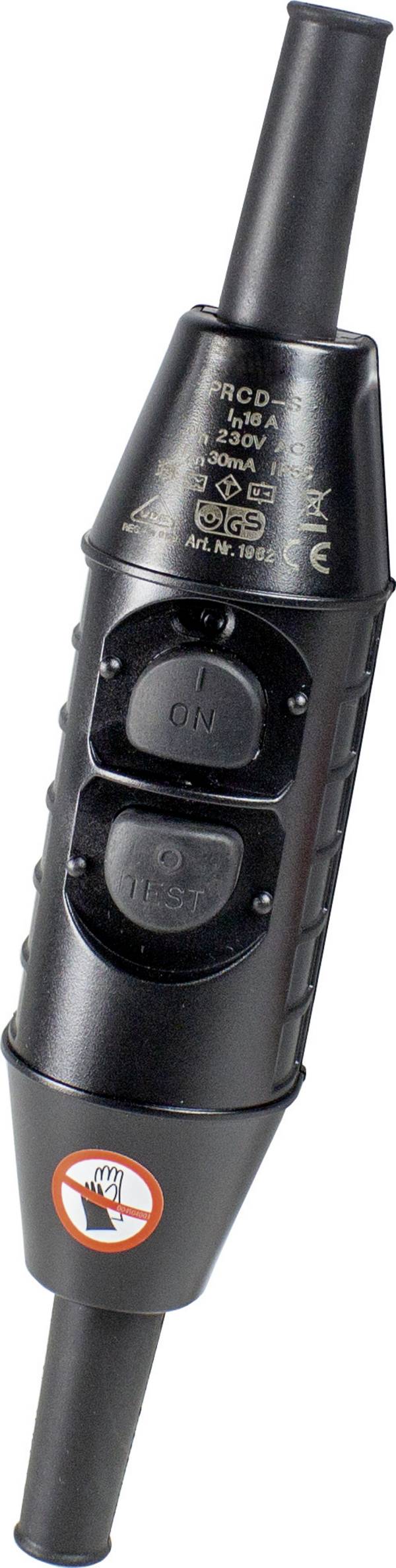 AS Schwabe 45305 Személyvédő köztes dugó  PRCD-S 230 V Narancs, Fekete IP55