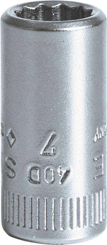 Stahlwille 40 D 7 01030007 kettős hatlap Dugókulcs betét 7 mm 1/4 (6,3 mm)