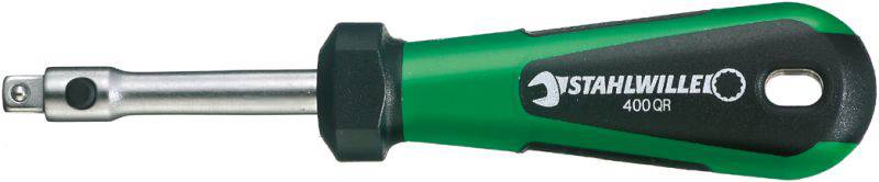 Stahlwille 400QR STECKGRIFF 1/4 ZOLL MIT QUICK RELEASE 11051010 Markolat 6.3 mm 1/4 coll Meghajtás (csavarhúzó) 1/4 (6,3 mm) 150 mm 1 db