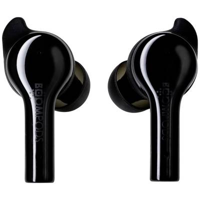Boompods Bassline GO   In Ear fejhallgató Bluetooth®  Fekete  Headset, Hangerő szabályozás, Izzadásálló, Érintéses vezér