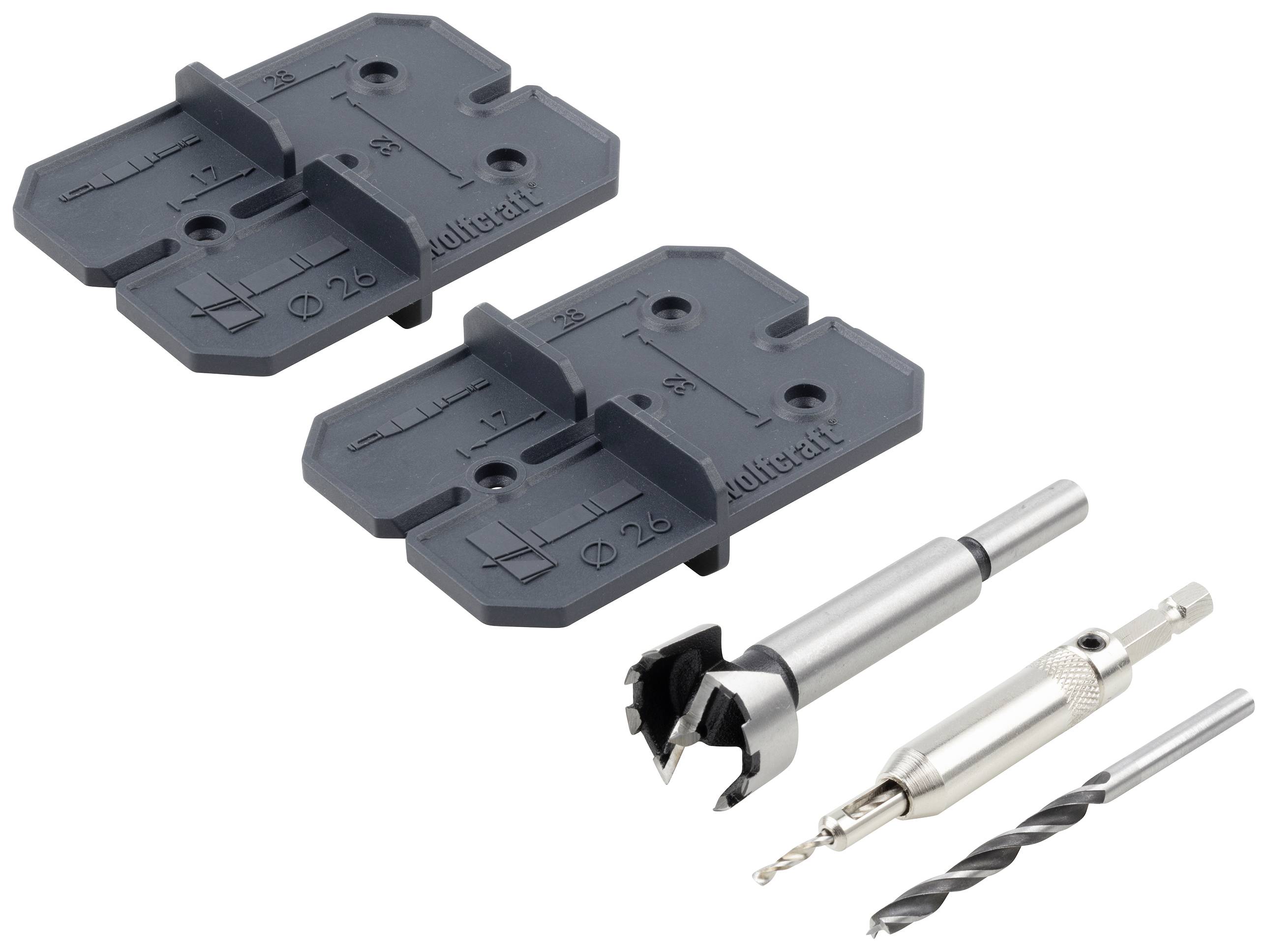 Wolfcraft 4655000 Zsanérlyukfúró készlet 26 mm 1 készlet