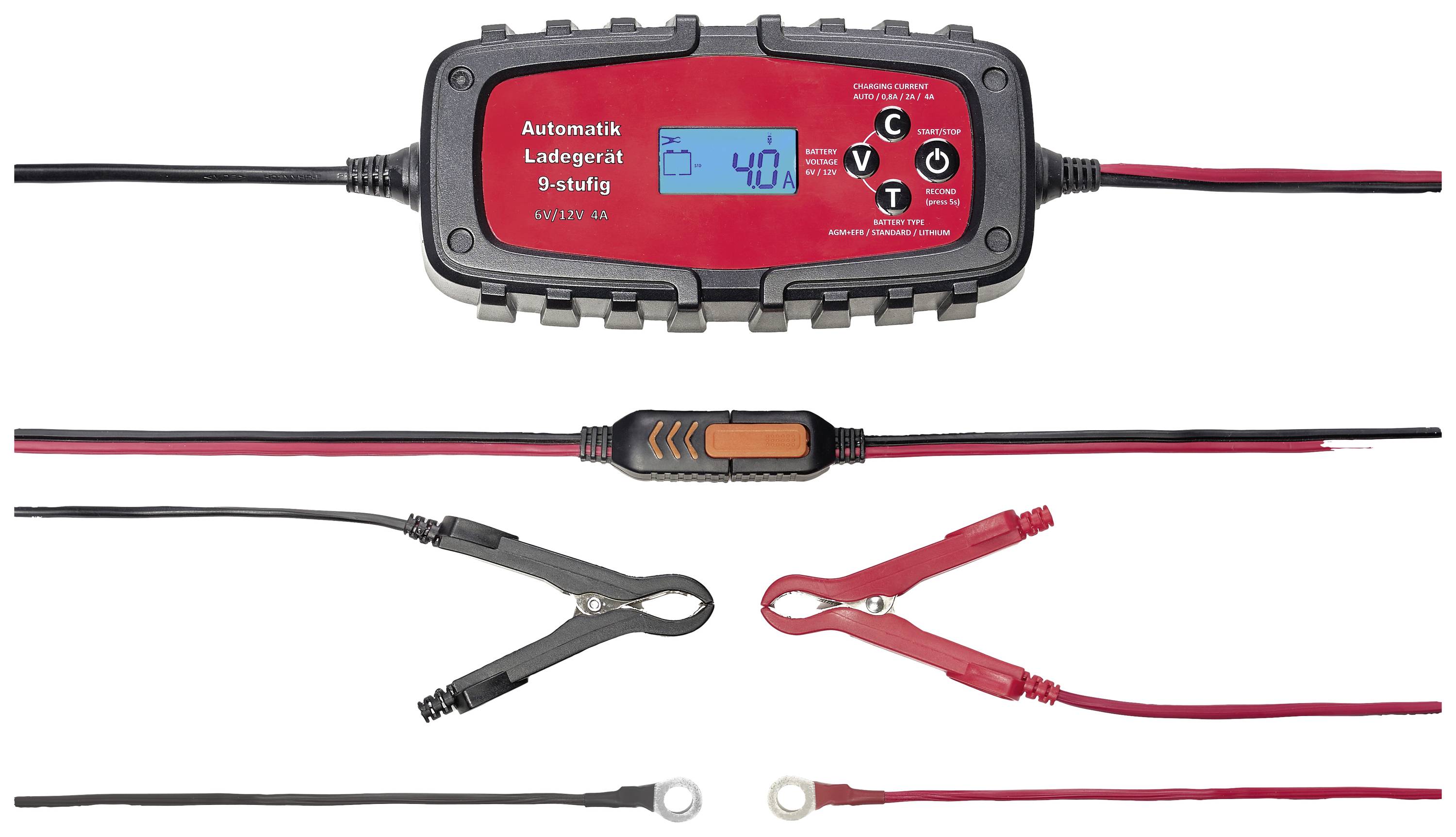 IWH 075900 075900 Automatikus töltő 6 V, 12 V 2 A, 4 A