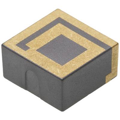 Egy kis, kocka alakú elektronikai alkatrész geometriai mintázatokkal a felső felületén, valószínűleg egy szenzor vagy chip.