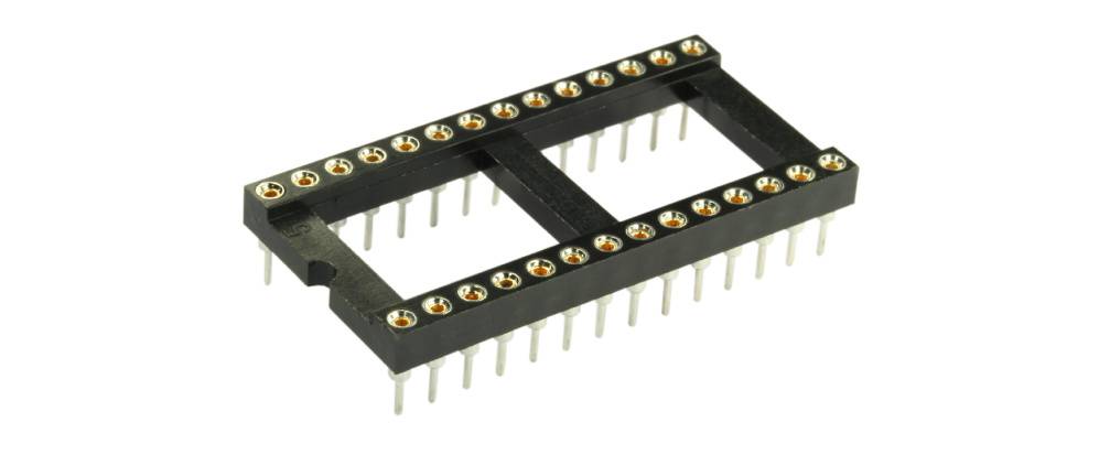 econ connect PZ28CB Support de circuits intégrés Nombre de pôles: 28 contacts de précision 1 pc(s) Tube