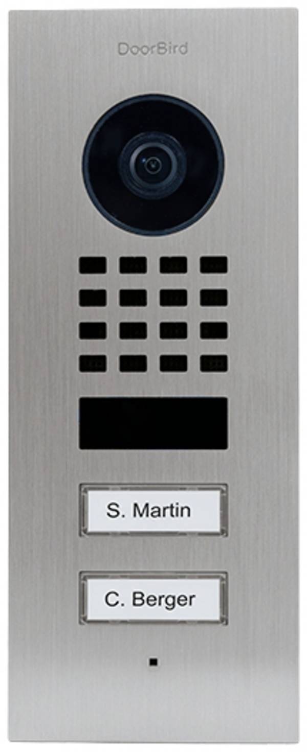 DoorBird  D1102V Unterputz    IP videó kaputelefon  WLAN, LAN  Külső egység    nemesacél V4A (kefélt)