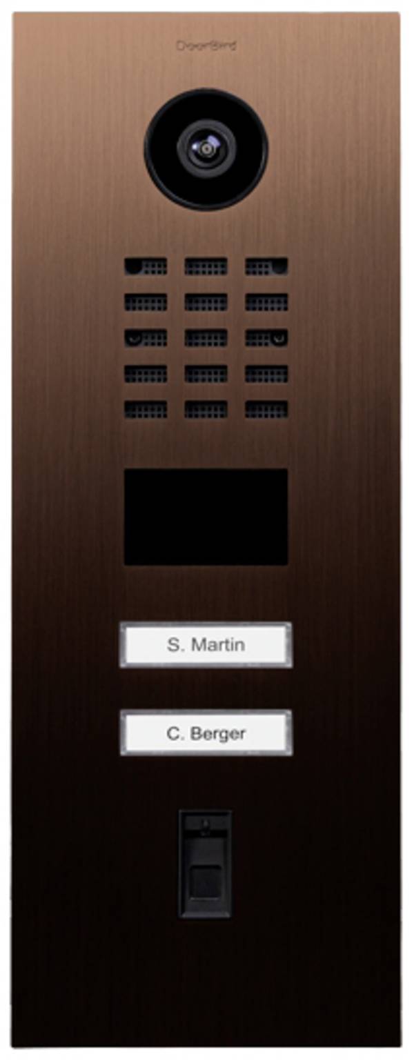 DoorBird D2102FV IP videó kaputelefon LAN Külső egység  nemesacél V2A (kefélt), bronz hatású