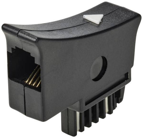 Renkforce Telefon Átalakító [1x TST dugó - 1x RJ11 dugó, 6p4c]  Fekete