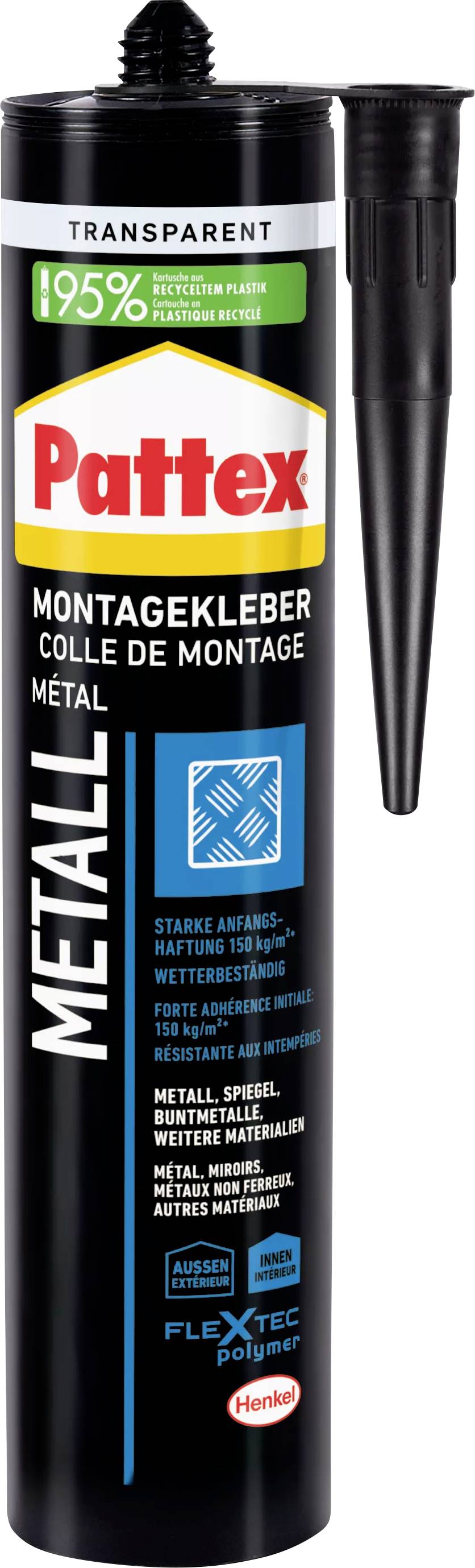 Pattex Metall Építési-szerelési ragasztó Gyártói szín: Átlátszó 1 db