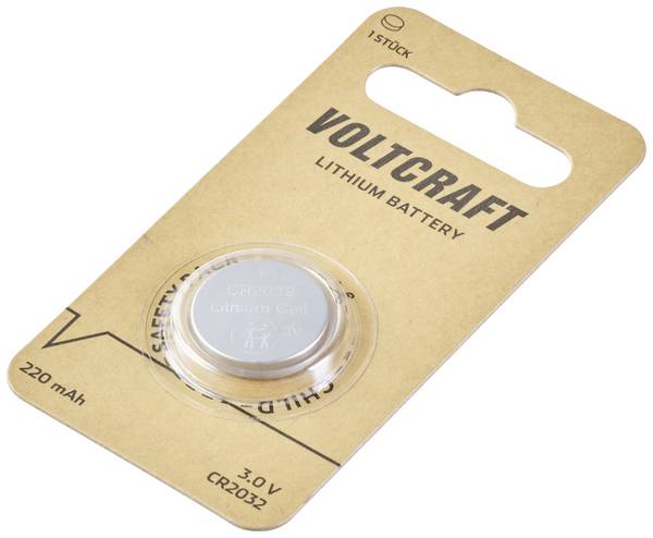 VOLTCRAFT Gombelem CR 2032 3 V 1 db 220 mAh Lítium LM2032