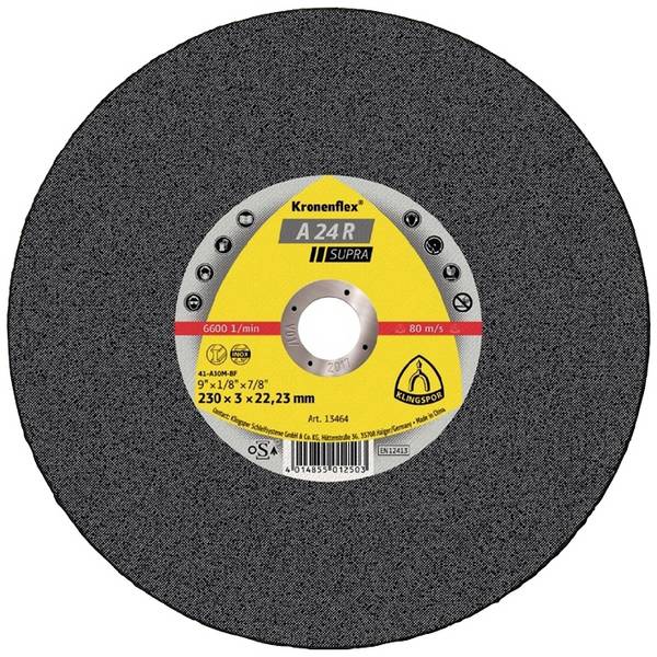 Klingspor  A 24 R Supra  13456  Vágótárcsa, egyenes  180 mm  25 db  Acél