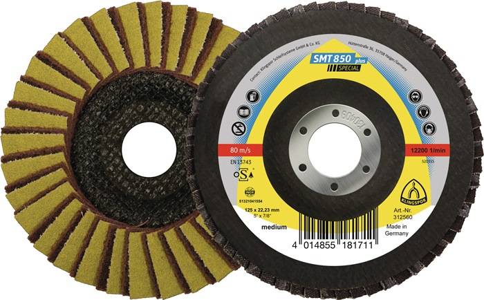 Klingspor 312560 SMT 850 Kombi Felületcsiszoló korong Ø 125 mm Furat átmérő 22.23 mm INOX 5 db