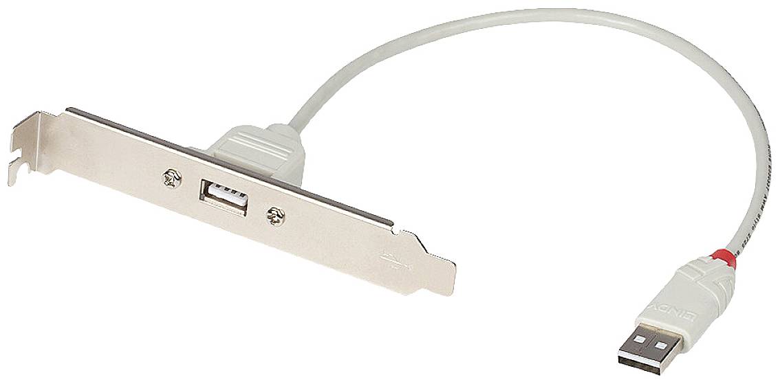 LINDY USB 1.1 Adaptateur [1x USB 1.1 type A mâle - 1x USB 1.1 type A femelle] USB PC Back Plate 0.3 m