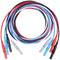 Többszínű audió kábel feltekercselve; színek: piros, kék, fekete, fehér, szürke; alkalmas audio csatlakozásokhoz vagy eszköz bekötésekhez.