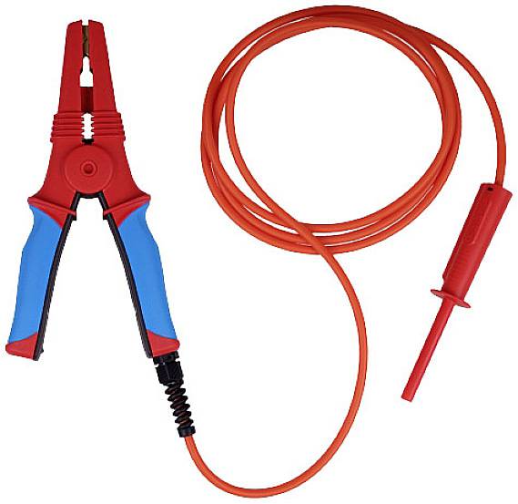 Metrel A 1639 RED 2M5 Krokodilcsipesz Piros-kék