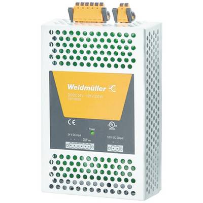 Weidmüller elektronikus kapcsolóüzemű tápegység, modell: T0370300, bemenet: 24 V DC, kimenet: 120 V DC, 230 W teljesítmény.