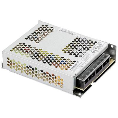 Nagy teljesítményű elektronikai alkatrész fémházban, szellőzőrácsokkal, amelyet gyakran ipari alkalmazásokban használnak.