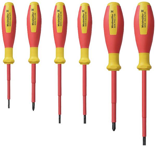 Weidmüller SDI SET S2.5-5.5/PH1/2 Csavarhúzó készlet VDE  Egyeneshornyú, Kereszthornyú Phillips