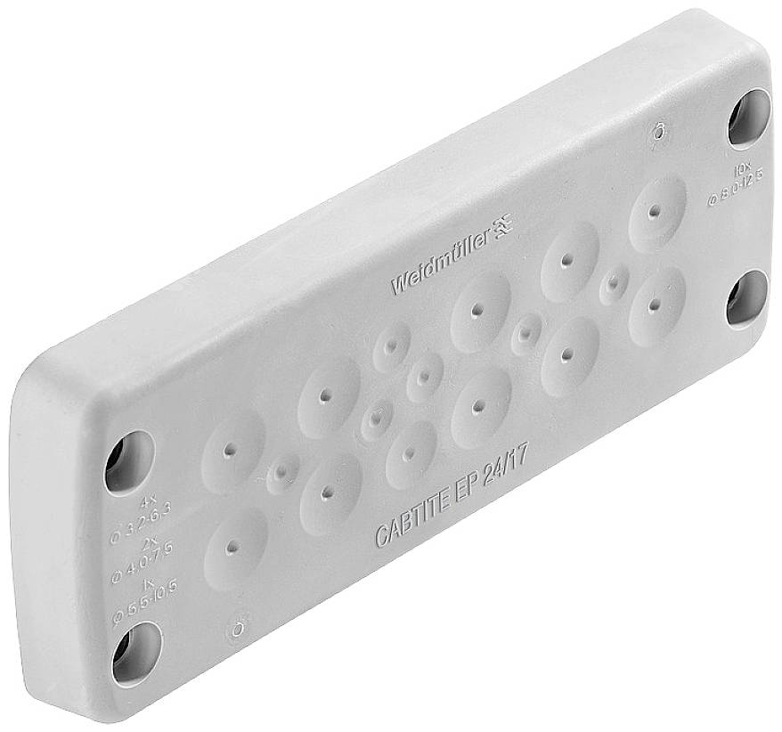 Weidmüller CABTITE EP 24/17 GY Kábelátvezető lap Kábelbevezetővel Termoplaszt Szürke 10 db