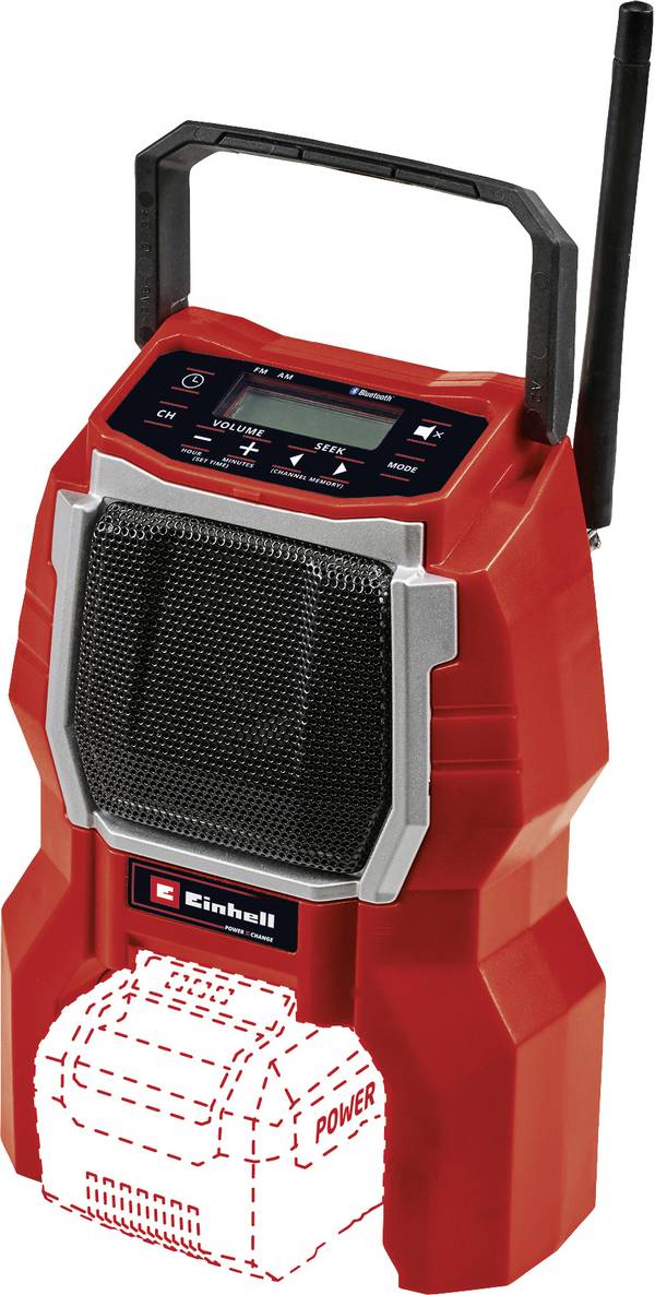 Einhell TC-RA 18 Li BT - Solo Építkezési rádió FM Bluetooth®   Piros