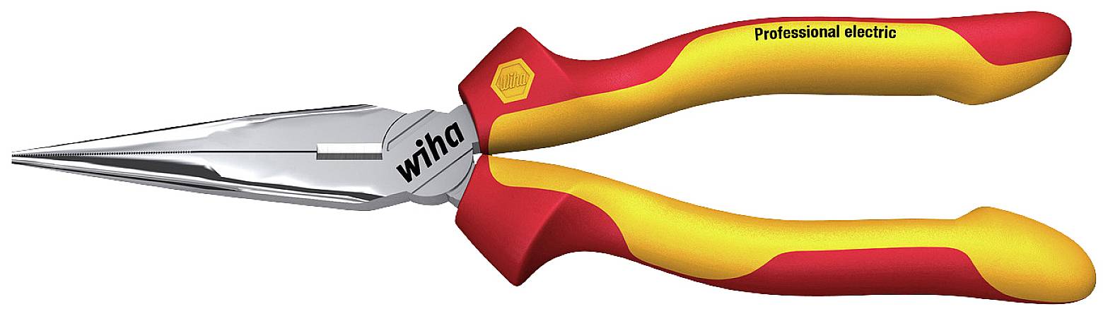 Wiha 27423 VDE Lapos kerek csőrű fogó Egyenes 200 mm