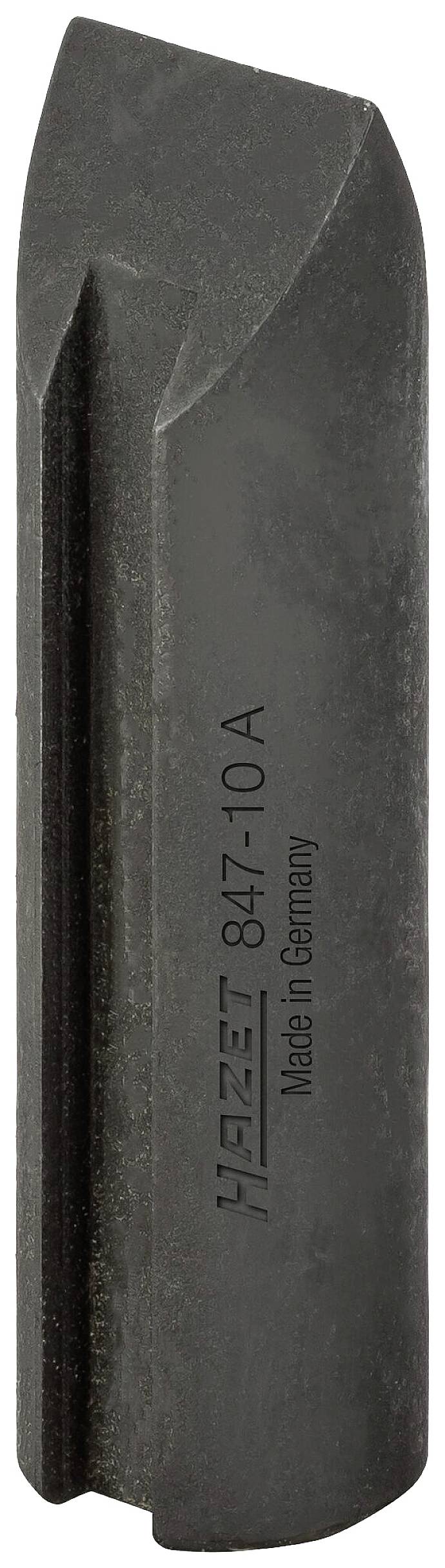 Fekete fémes szerszám, pengeszerű végződéssel és "Made in Germany" felirattal.