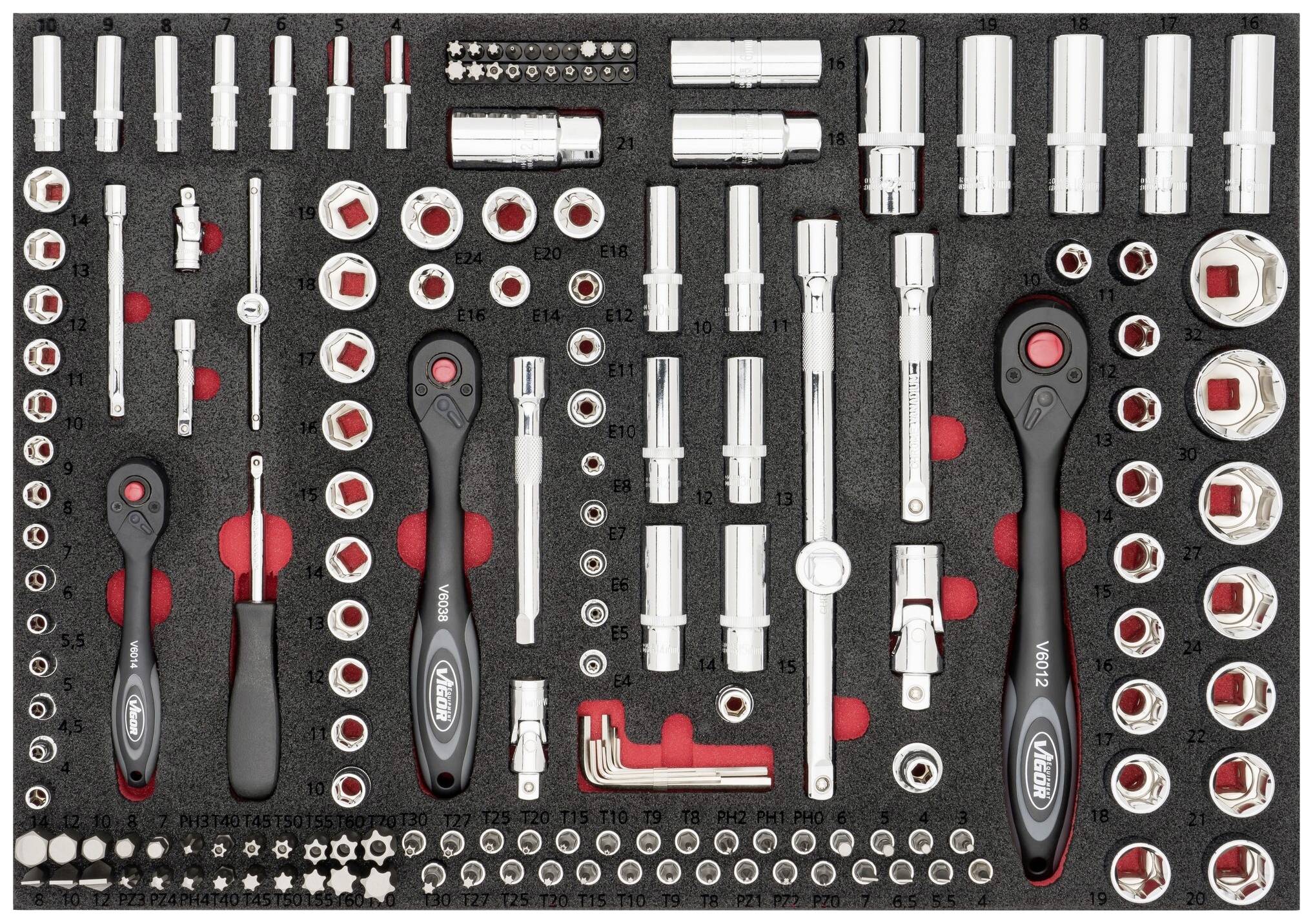 Vigor V4188 Dugókulcs készlet V4188