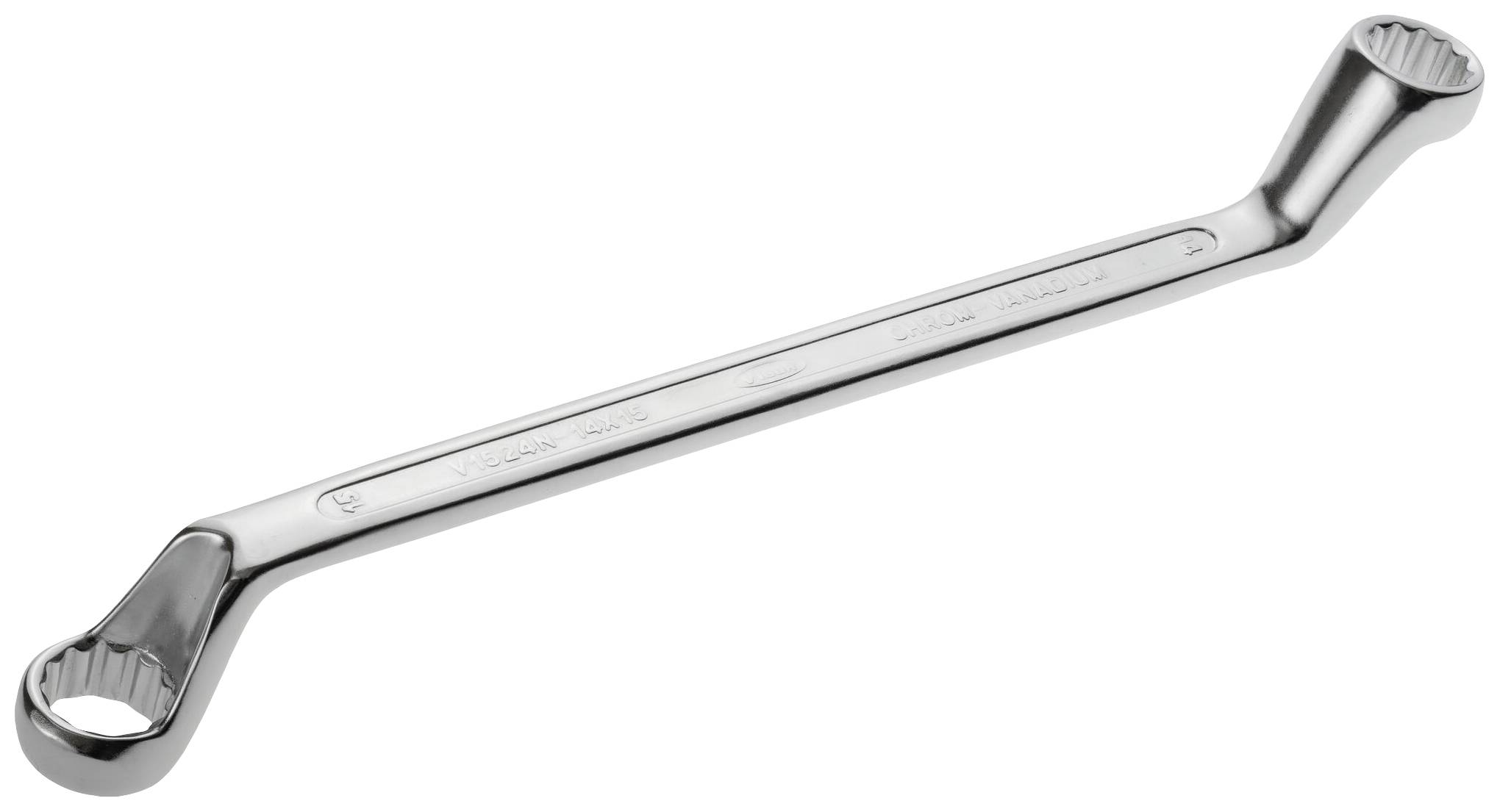 Vigor V1524N-14X15 V1524N-14X15 kettős gyűrűskulcs Kulcsszélesség (metrikus) 14 - 15 mm