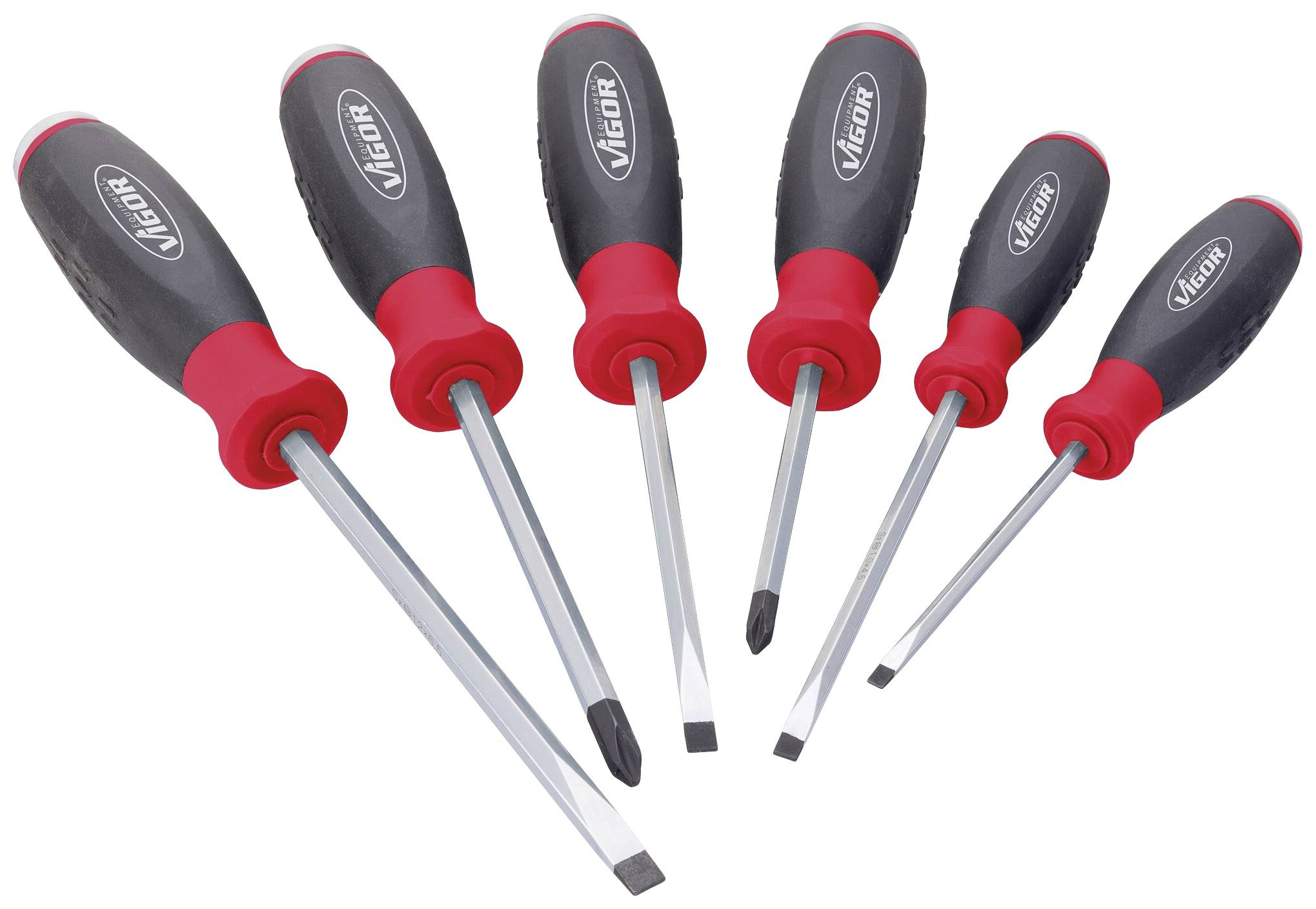 Vigor V3562 Csavarhúzó készlet Egyeneshornyú, Kereszthornyú Phillips