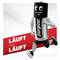 Az Energizer elemek maskotja dinamikusan fut egy piros-fehér háttér előtt a "Megy és megy" szöveggel.
