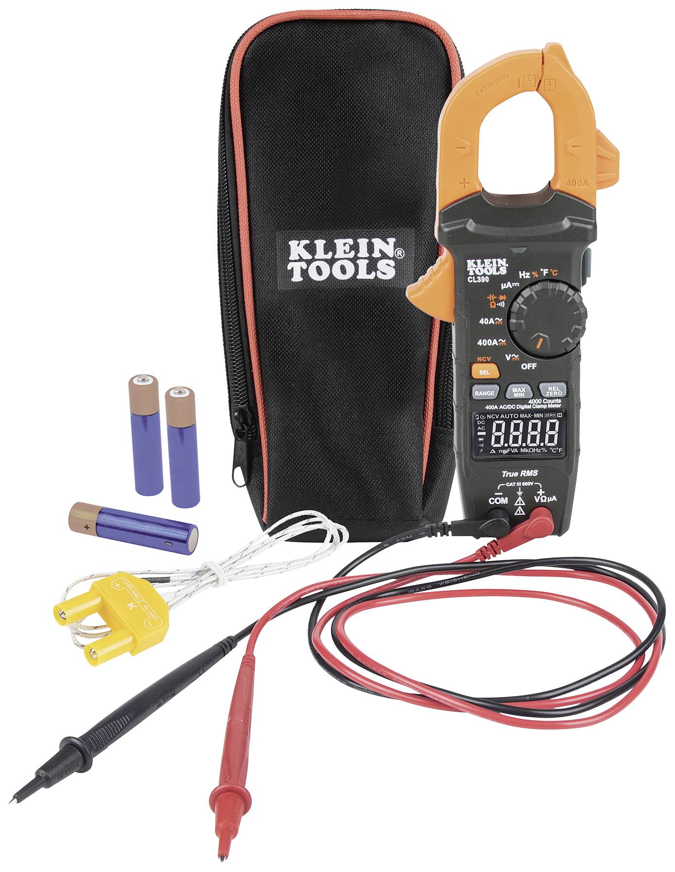 Klein Tools CL390 Kézi multiméter digitális CAT III 600 V Kijelző (digitek): 4000