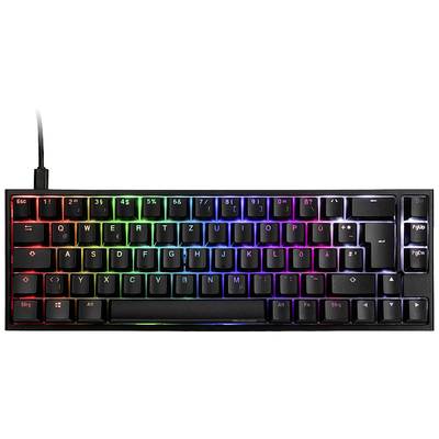 Ducky ONE 2 SF USB Billentyűzet, Gamer billentyűzet német, QWERTZ Fekete Világít, Switch: fekete