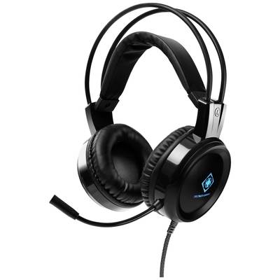 DELTACO GAMING DH110 Gamer Over Ear headset Vezetékes Stereo Fekete