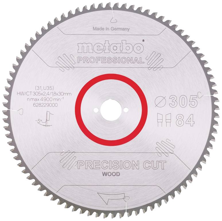Metabo 628229000 Körfűrészlap 305 mm Fogak száma (collonként): 84 1 db