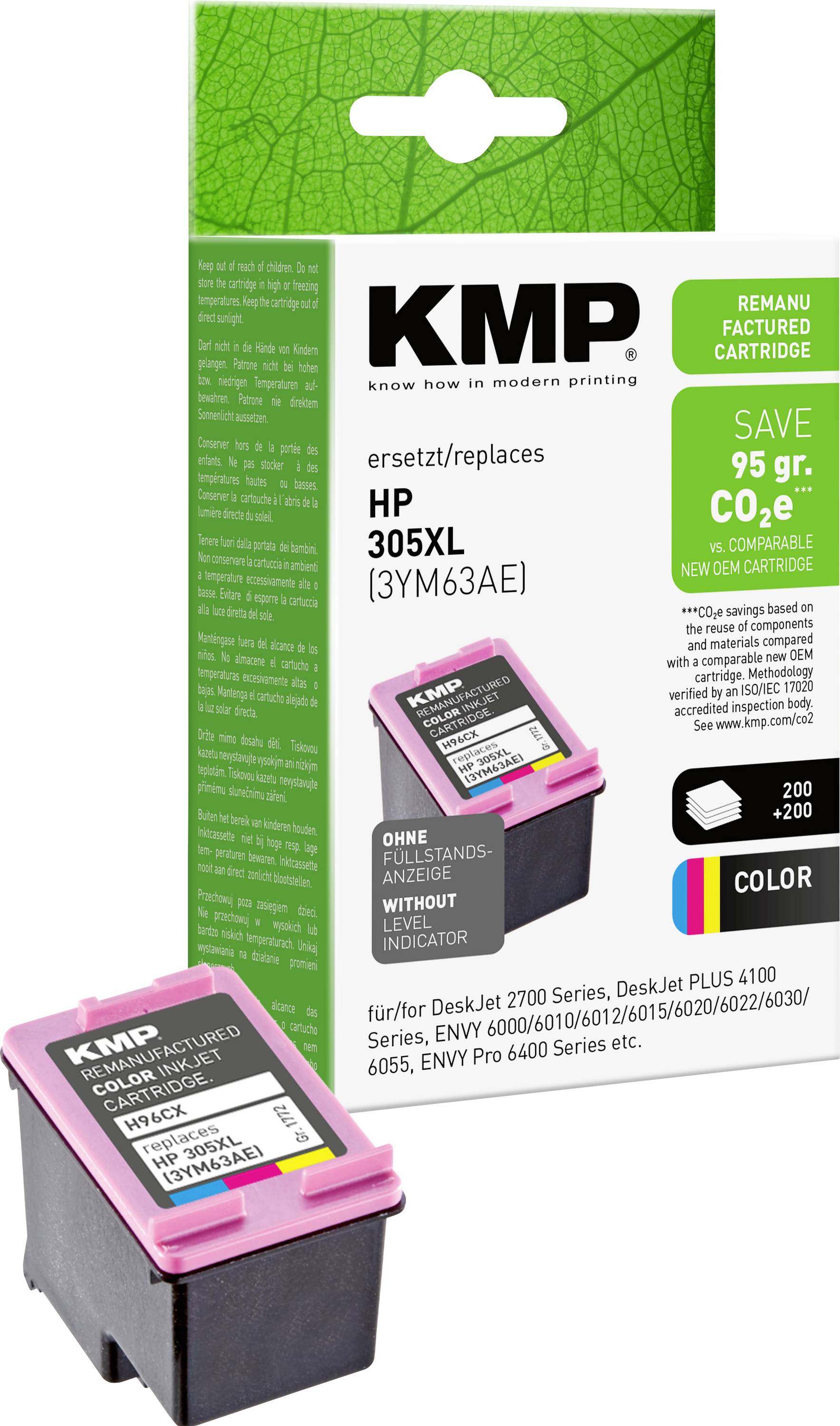 Kmp Singlepack H96cx Cartouche D'encre 1 Pièce Compatible Rendement Élevé Cyan Jaune - vue 2