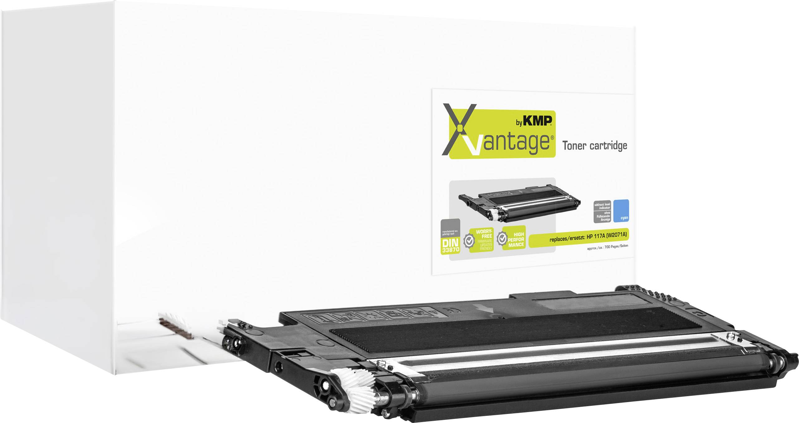 KMP Toner remplace HP 117A (W2071A) compatible cyan 700 pages H-T259C 2555,0083