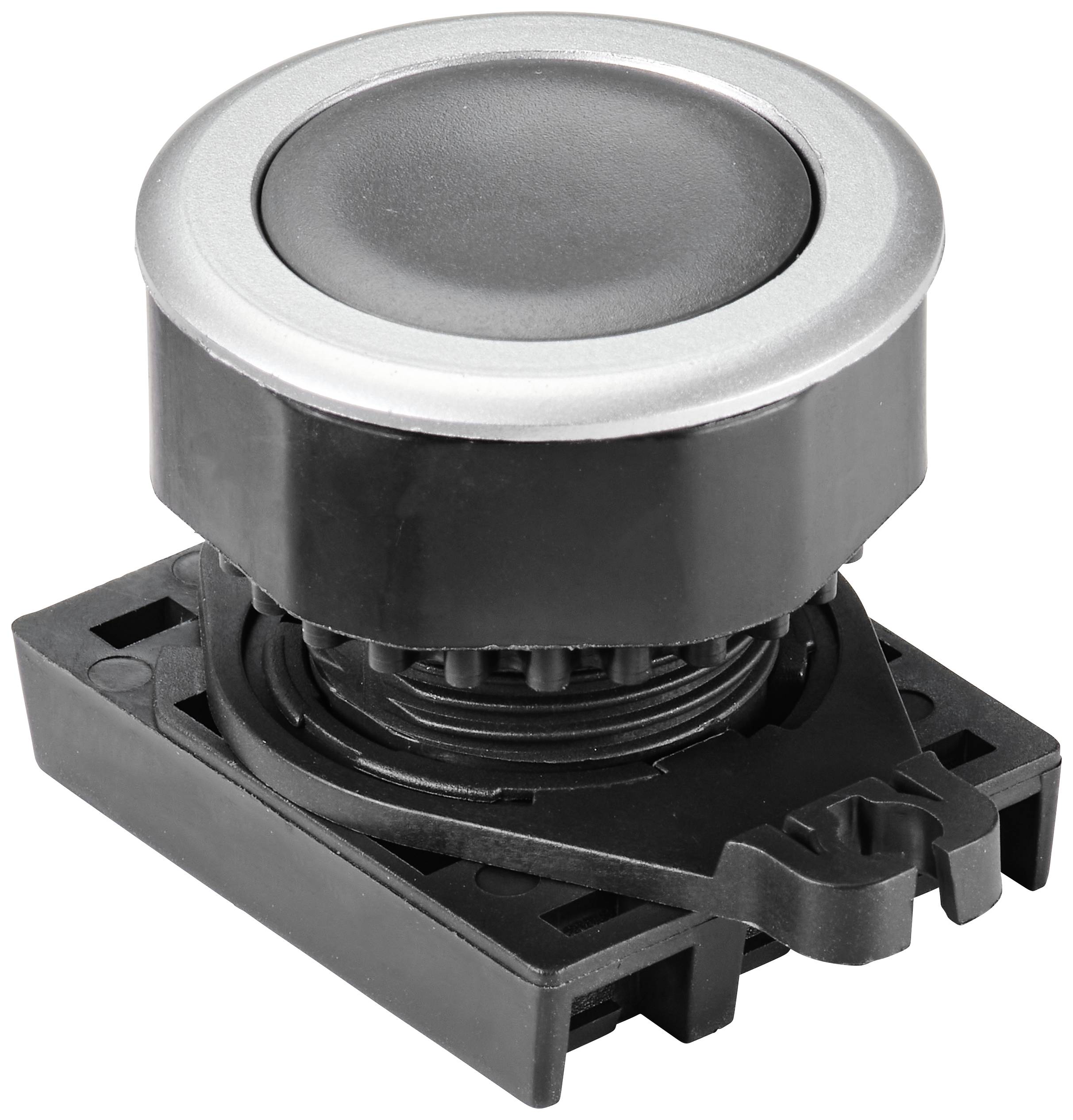 TRU COMPONENTS TC-10343972 S3PF-P1K Nyomógomb Gomb Fekete 1 db