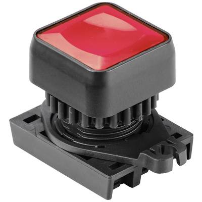 TRU COMPONENTS TC-10344020 S2PRSU-P3R Nyomógomb négyszögletes Piros (átlátszó) 1 db