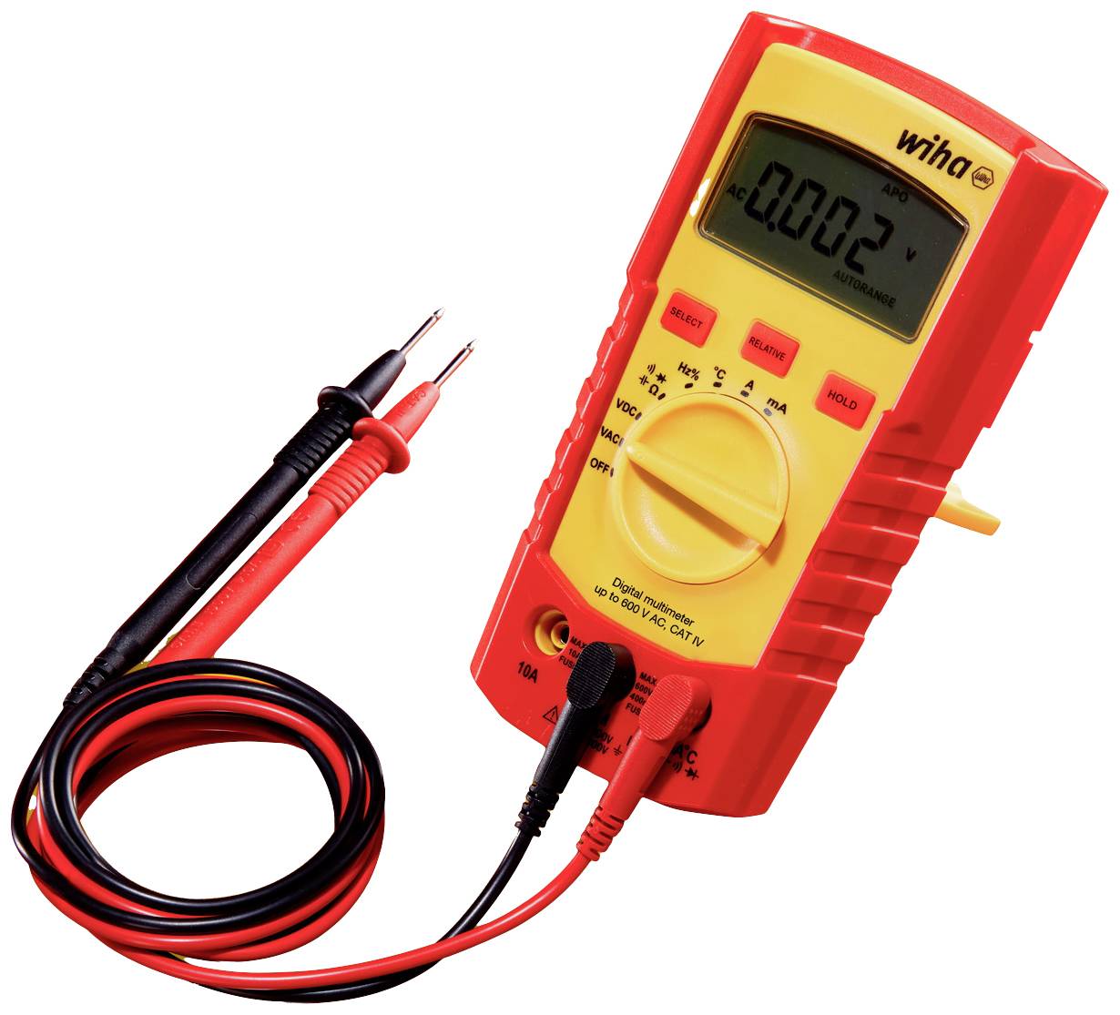 Wiha 45218 Kézi multiméter digitális CAT III 600 V, CAT IV 300 V