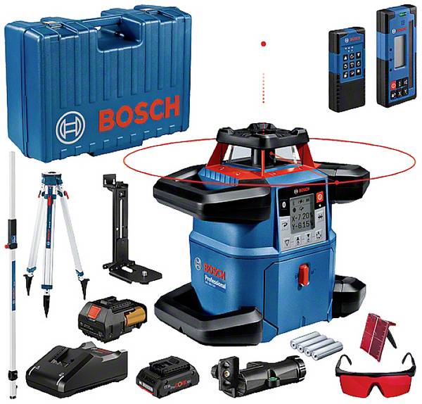 Bosch Professional GRL 600 CHV + BT 170 HD + GR 240 Rotációs lézer  Önszintező Hatótáv (max.): 600 m