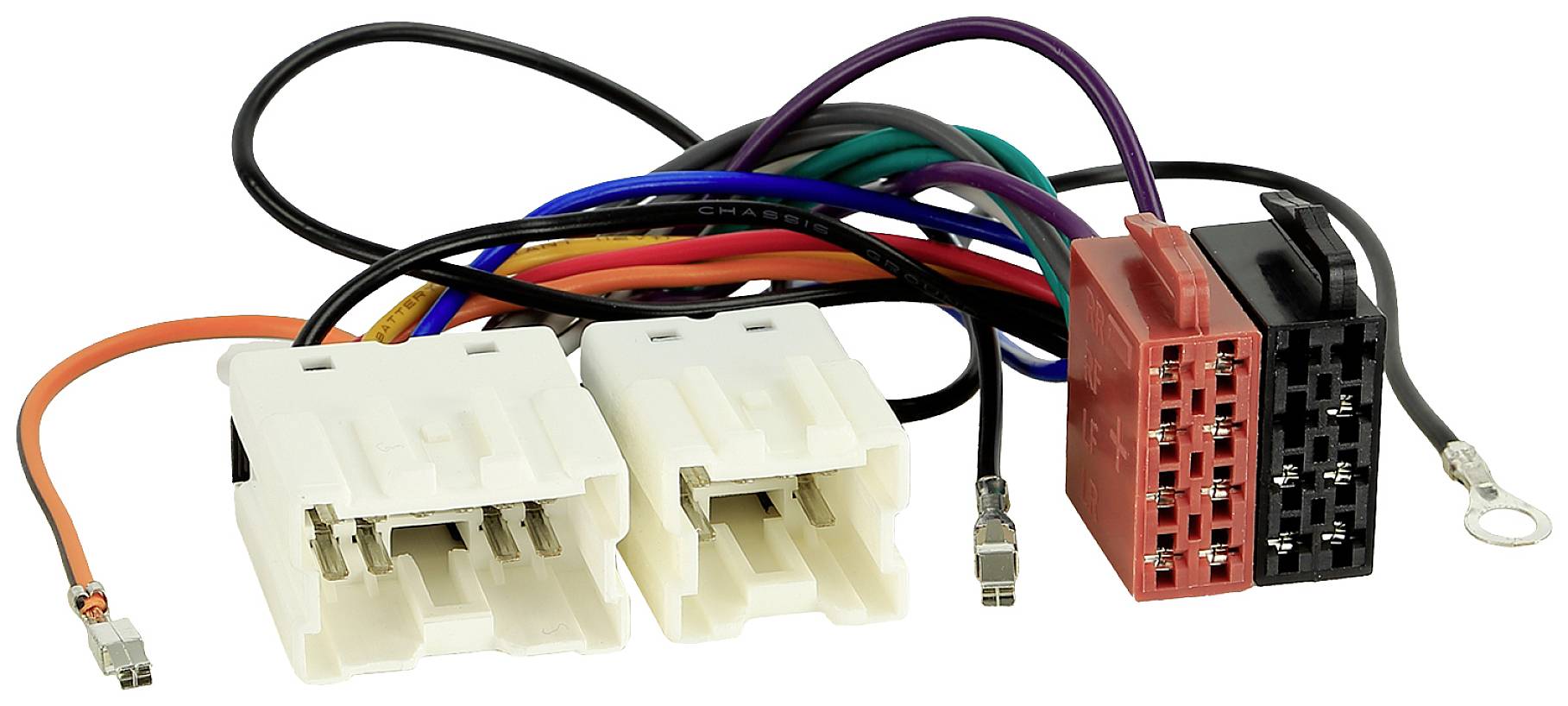 Különböző színes kábelek csatlakozókkal, amelyeket elektronikai eszközök bekötéséhez használnak.