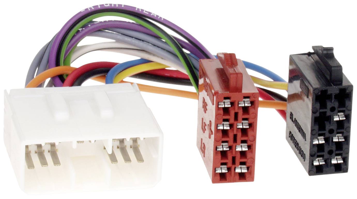 Három csatlakozó színes kábelekkel, amelyeket elektronikai eszközök csatlakoztatásához használnak.