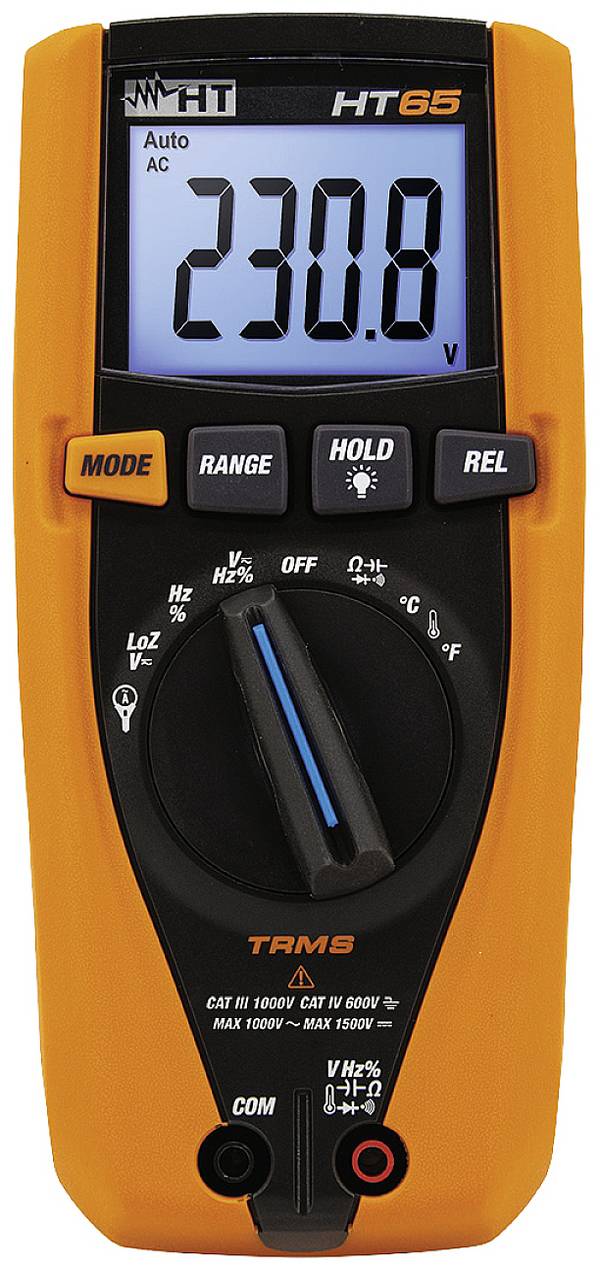 HT Instruments HT65 Kézi multiméter Kalibráció (DAkkS) digitális  CAT III 1000 V, CAT IV 600 V Kijelző (digitek): 4000