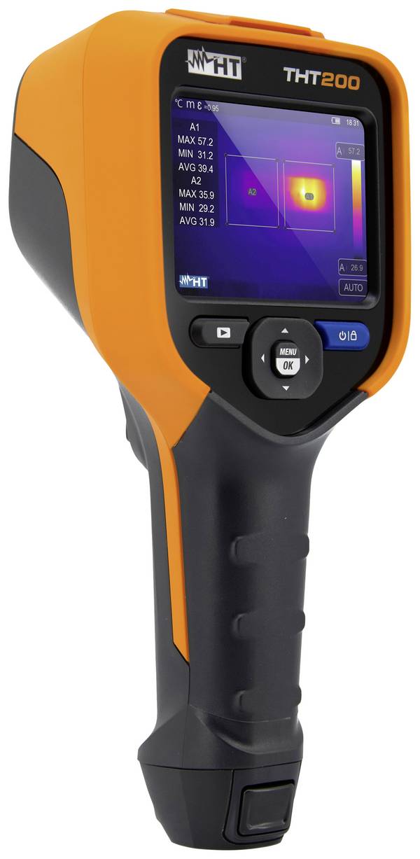 HT Instruments THT200 Hőkamera  -20 - +650 °C 160 x 120 Pixel 50 Hz Beépített digitális kamera, WiFi, Érintőképernyő