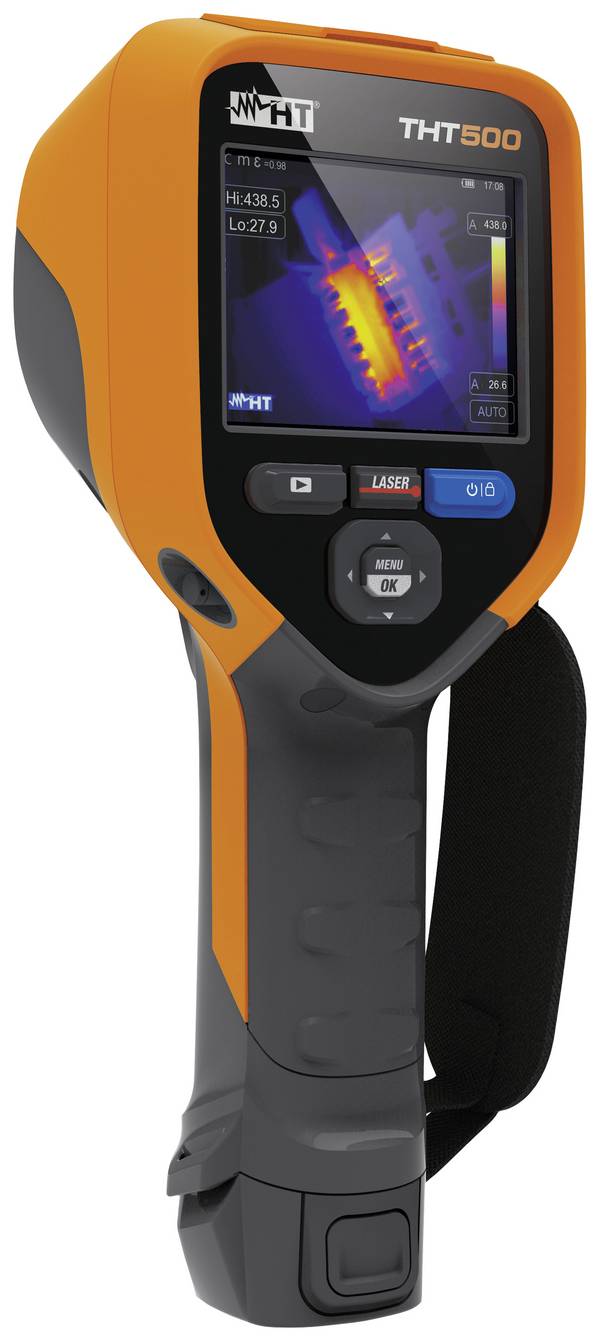 HT Instruments THT500 Hőkamera Kalibráció (DAkkS) -20 - +650 °C  50 Hz Beépített digitális kamera, WiFi, Érintőképernyő