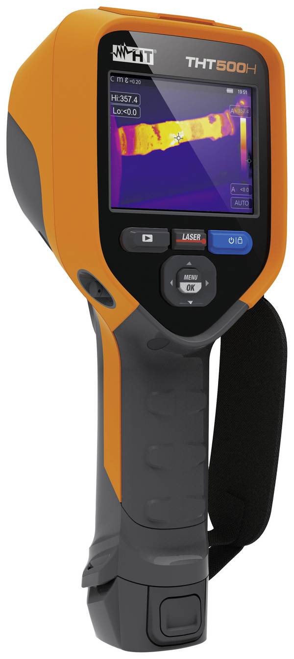 HT Instruments THT500H Hőkamera Kalibráció (DAkkS) -20 - +1200 °C 160 x 120 Pixel 50 Hz Beépített digitális kamera, WiFi, Érintőképernyő