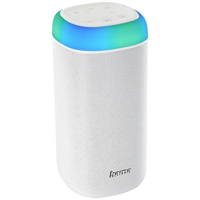 Hama Shine 2.0 Bluetooth hangfal AUX, Kihangosító funkció, Fröccsenő víz ellen védett, hordozható Fehér