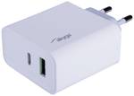 USB töltő AK-CH-14 USB-A + USB-C PD 5-20V / max. 3A 45W Quick Charge 3.0